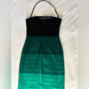 Bebe black/green ombre mini dress